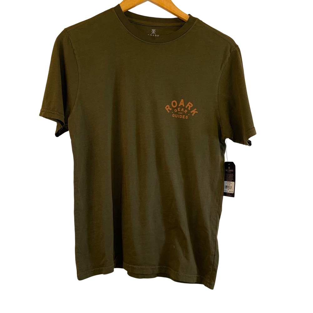 Roark Gear and Guides Mens Military Graphic T Shirt Extra Small XS Olive‎ Green